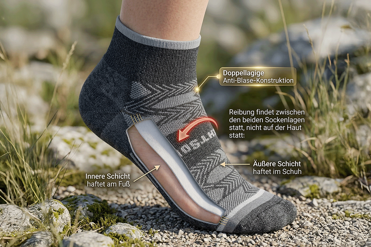 Einlagige, zweilagige und mehrlagige Socken – worin liegt der Unterschied?