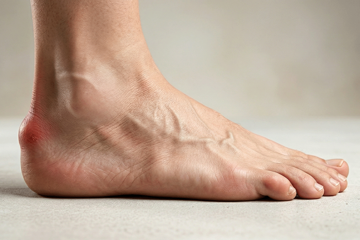 Blasen durch Haglundferse (Haglund-Exostose)