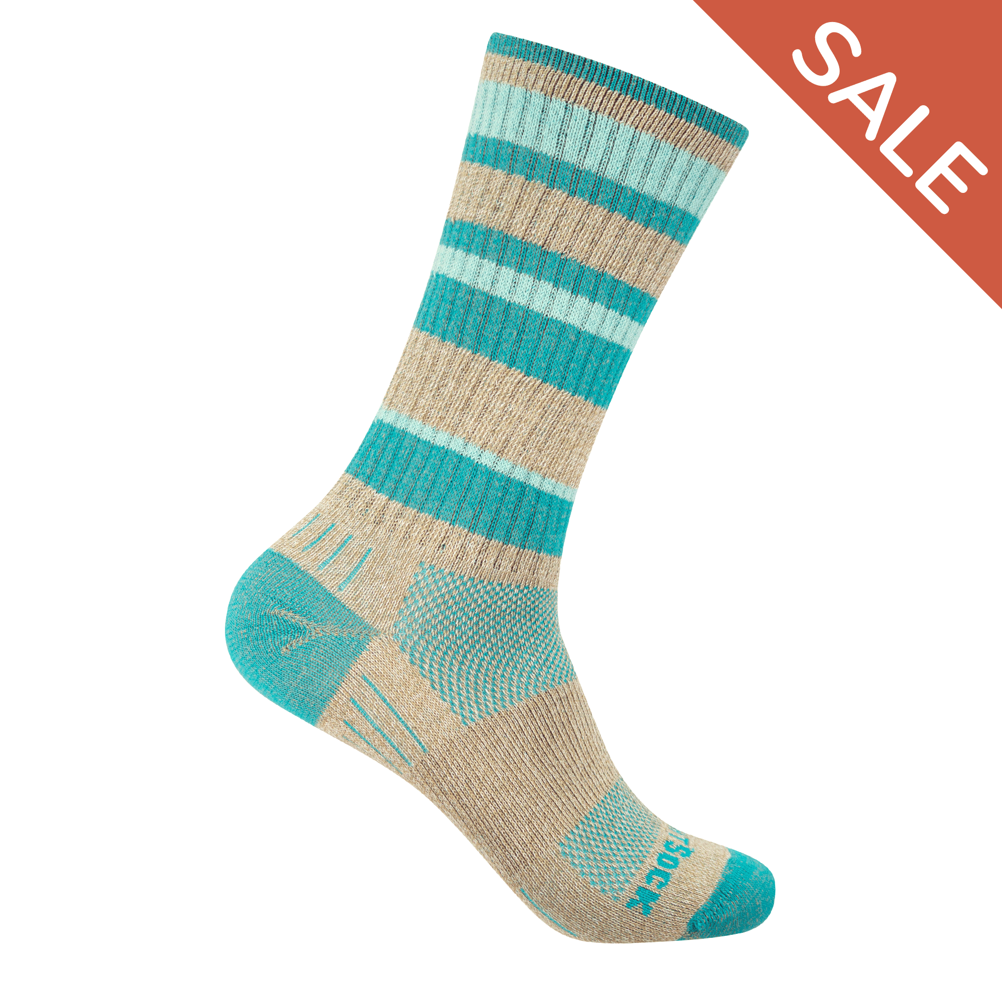 #farbe_light-brown-teal | Wrightsock Adventure Crew (wadenhoch) in Light Brown Teal