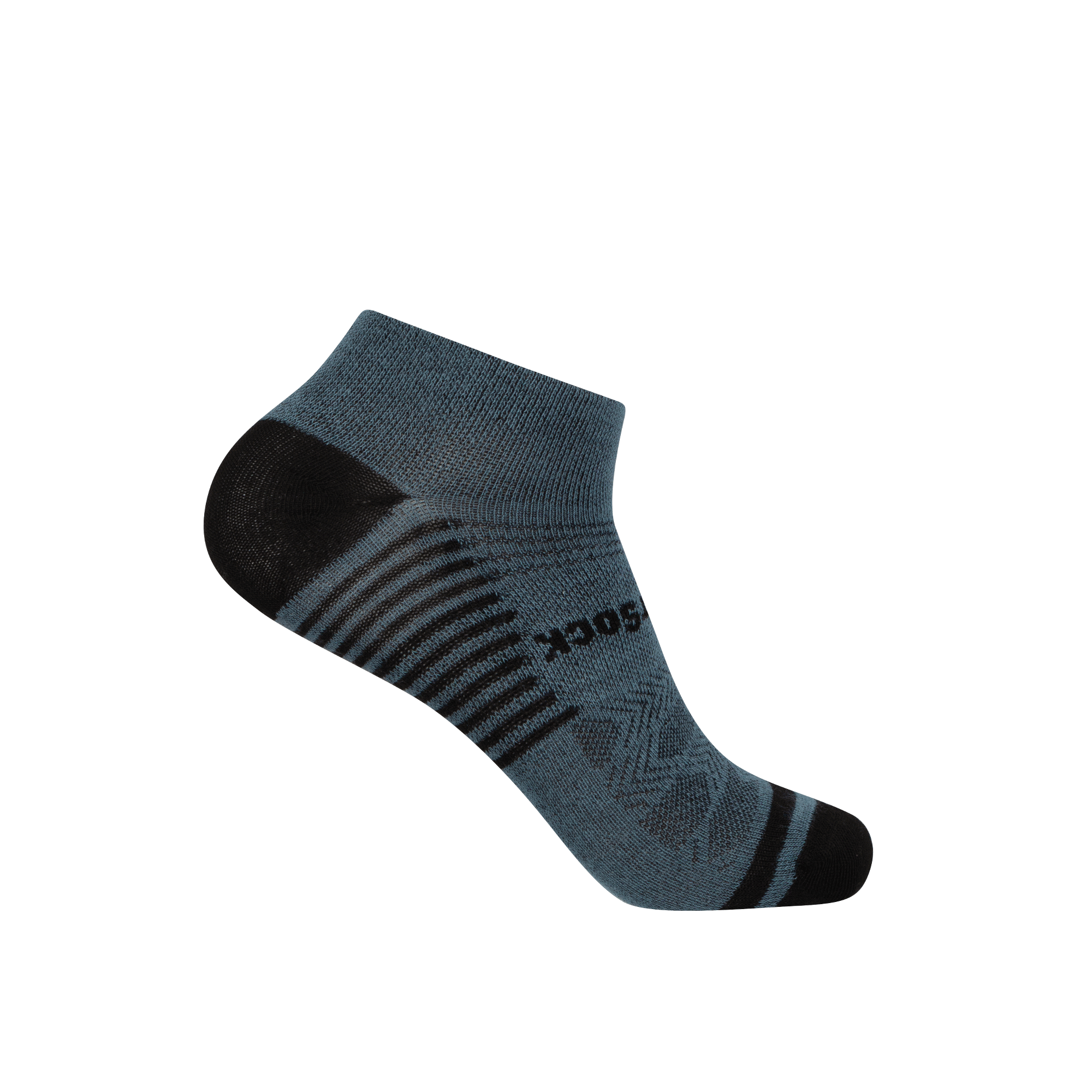 #Farbe_pebble grey Doppellagige Wrightsock Coolmesh Low Cut Socke dunkelgrau