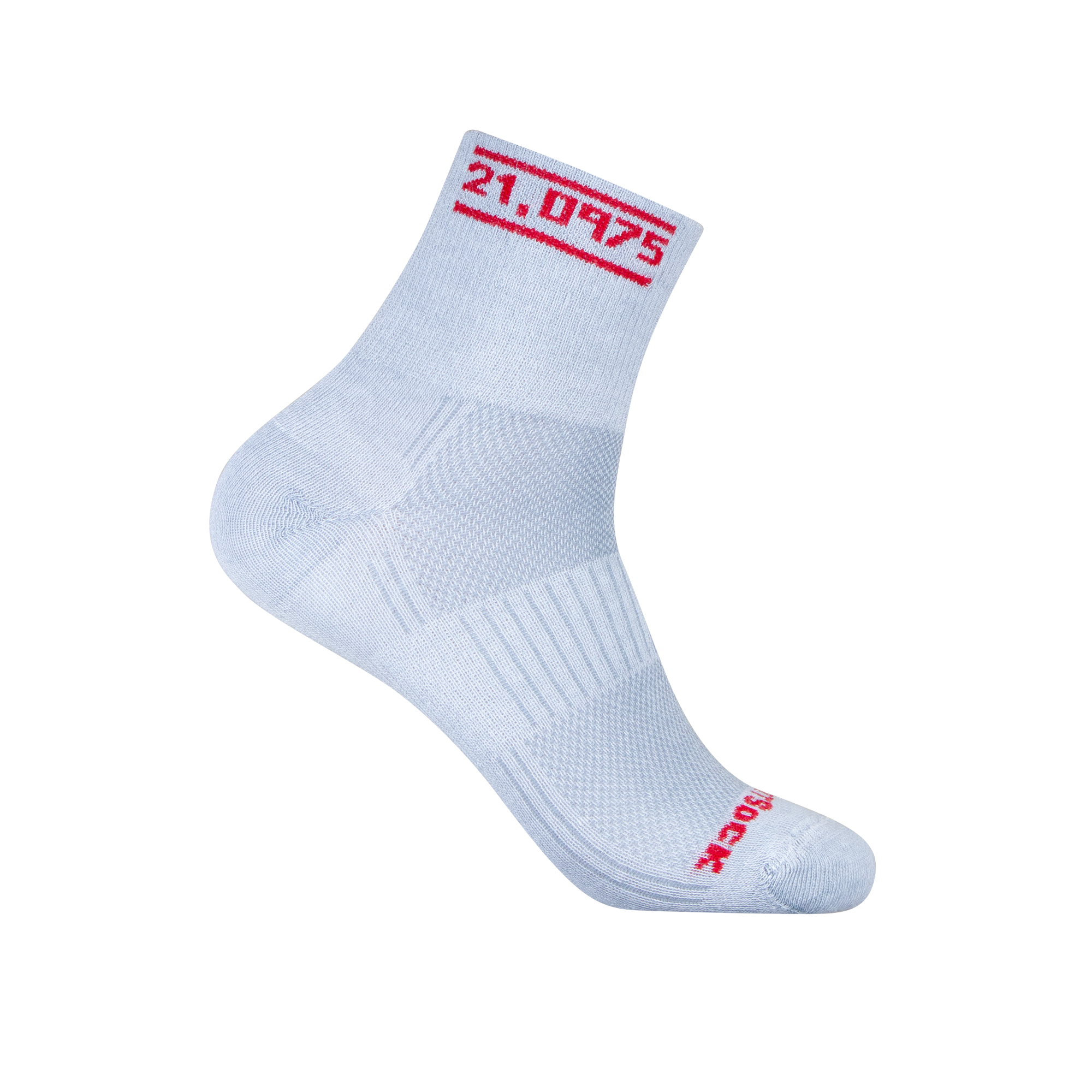 #farbe_light-grey / Halbmarathon WRIGHTSOCK doppellagige Anti-Blasen-Socken Motivsocke 21km