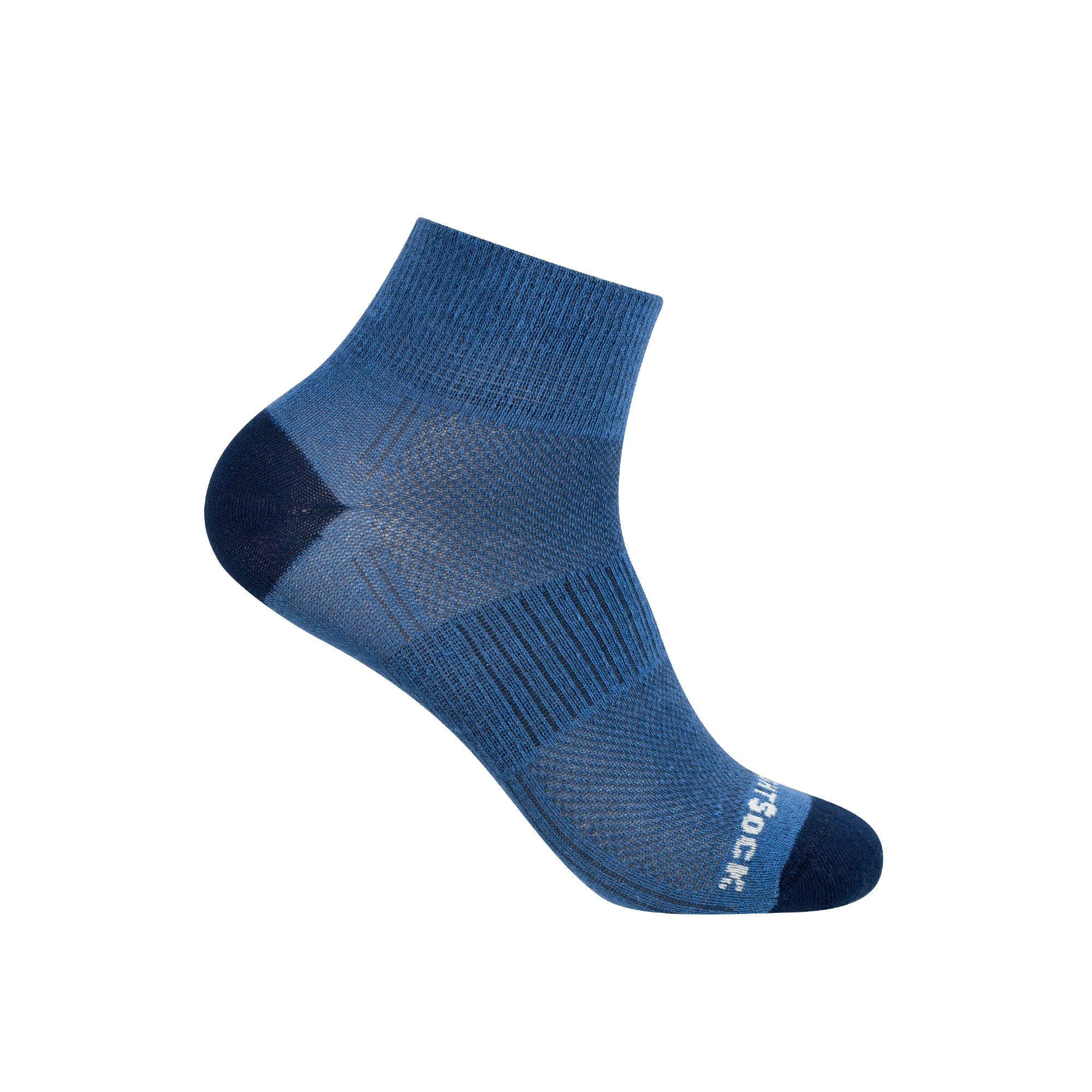 #farbe_seablue-navy | WRIGHTSOCK doppellagige Anti-Blasen-Socken - COOLMESH II Quarter - seablue-navy