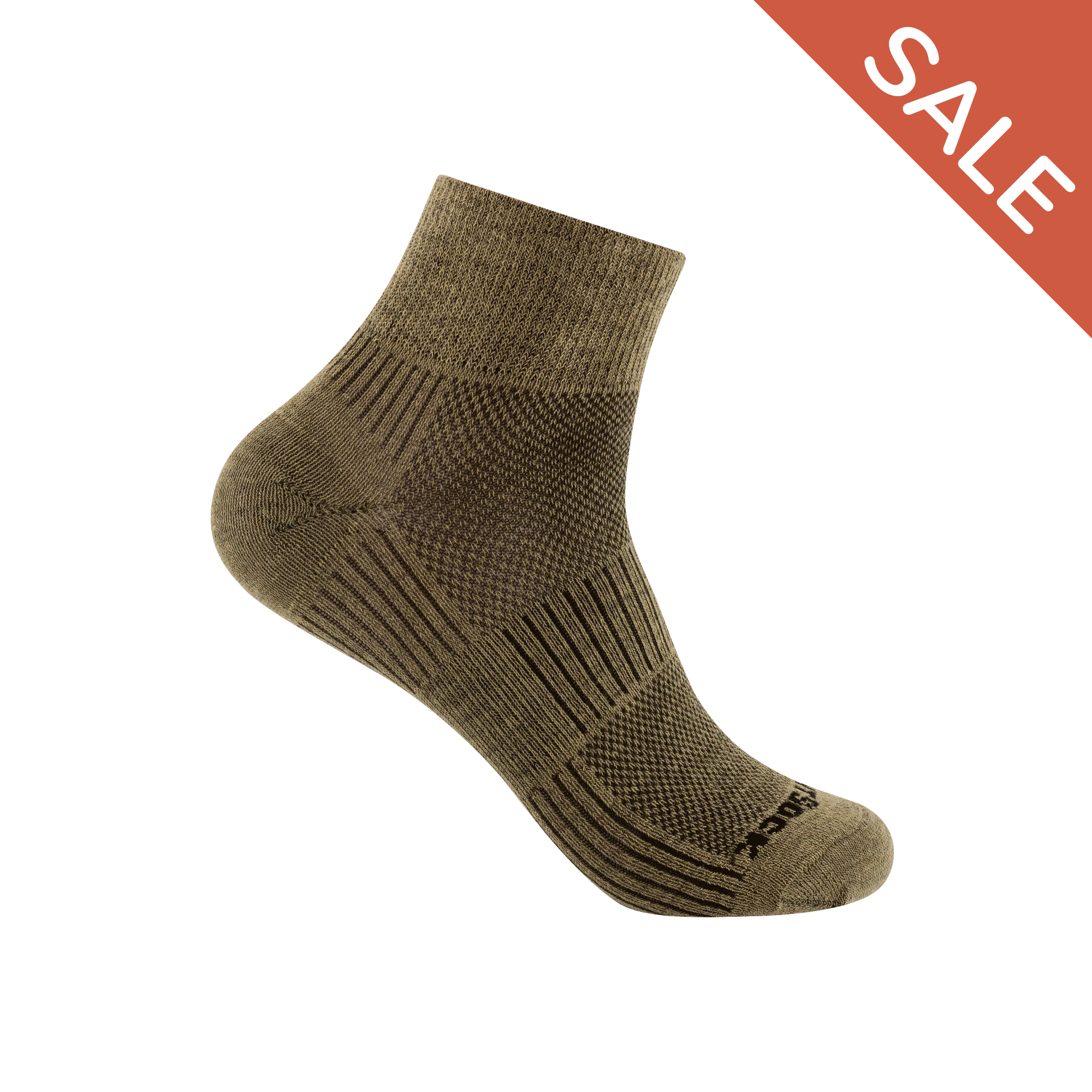 #farbe_khaki | WRIGHTSOCK doppellagige Anti-Blasen-Socken - COOLMESH II Quarter - khaki