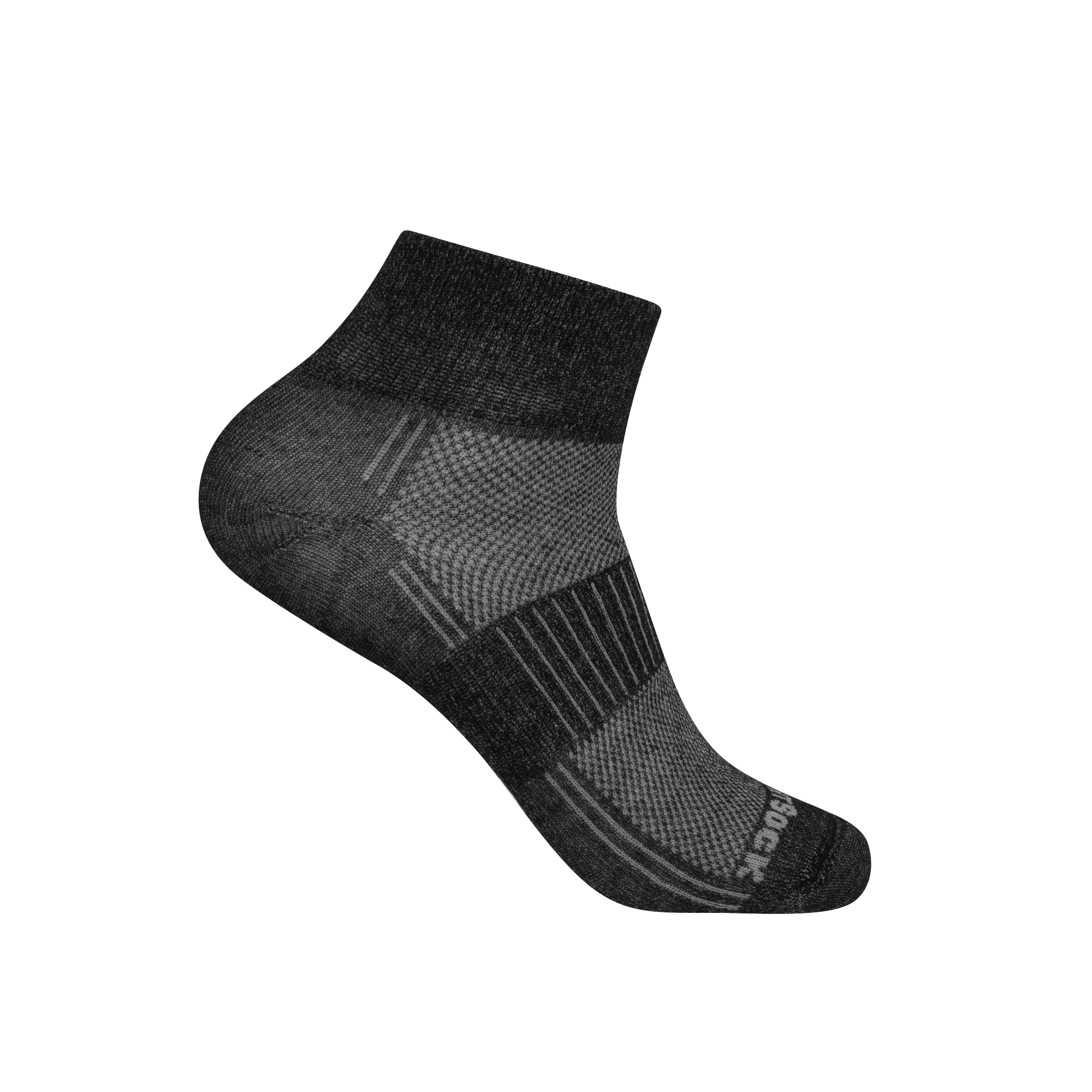 #farbe_black-marl | WRIGHTSOCK doppellagige Anti-Blasen-Socken - COOLMESH II Quarter - black-marl