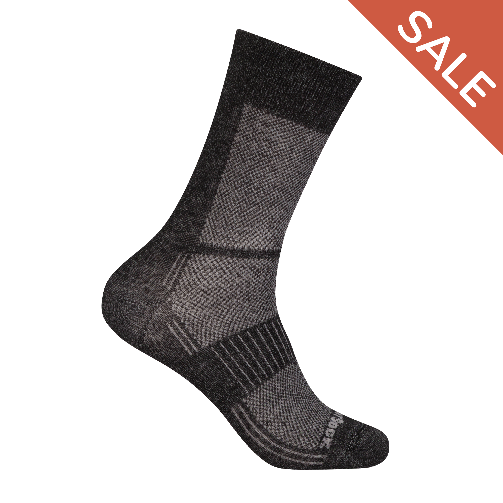 #farbe_black-marl | WRIGHTSOCK doppellagige Anti-Blasen-Socken - Coolmesh II Crew Wandersocken - black marl