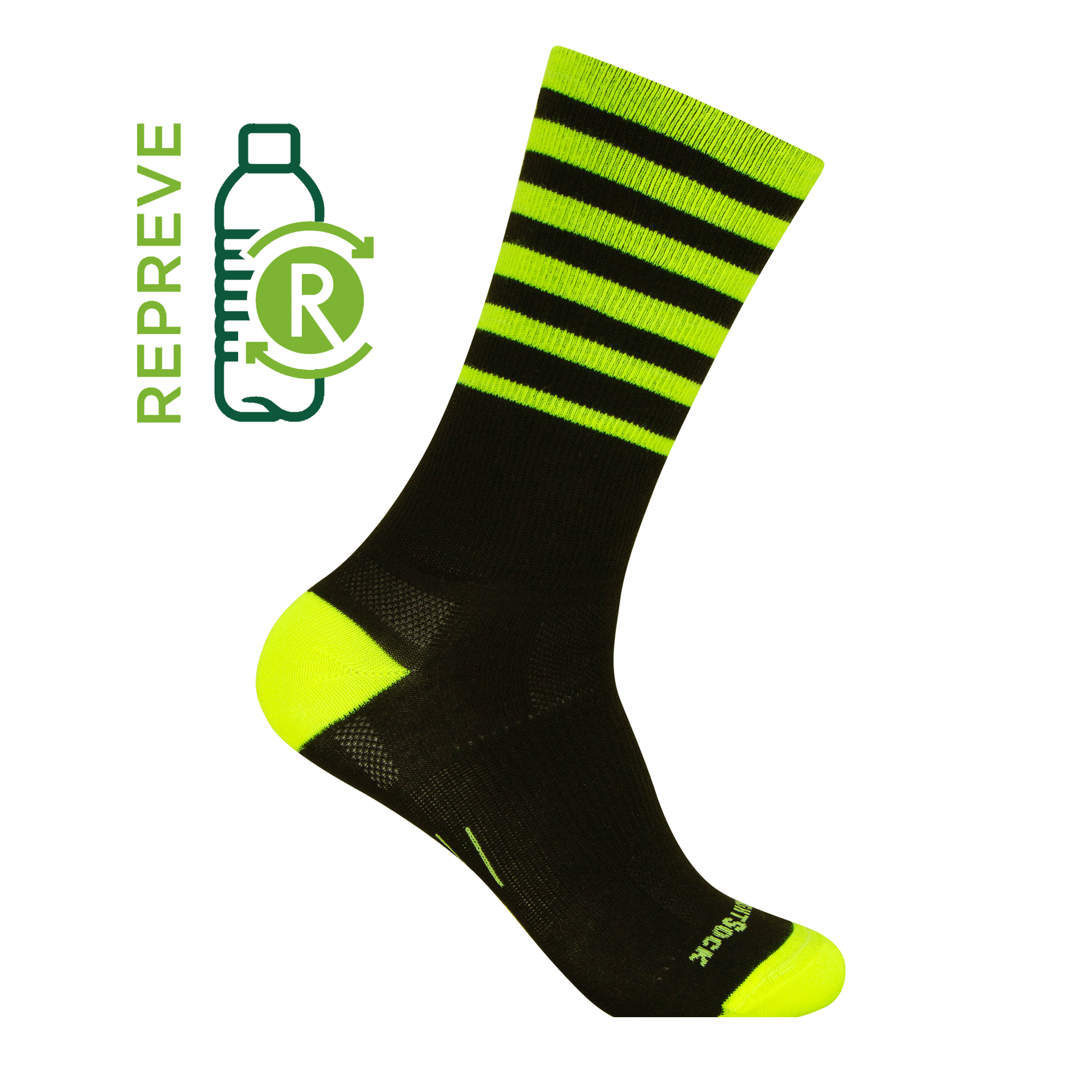 #farbe_black-yellow-stripes |  WRIGHTSOCK doppellagige Anti-Blasen-Socken - ECO-Explore-crew-black-yellow-stripes