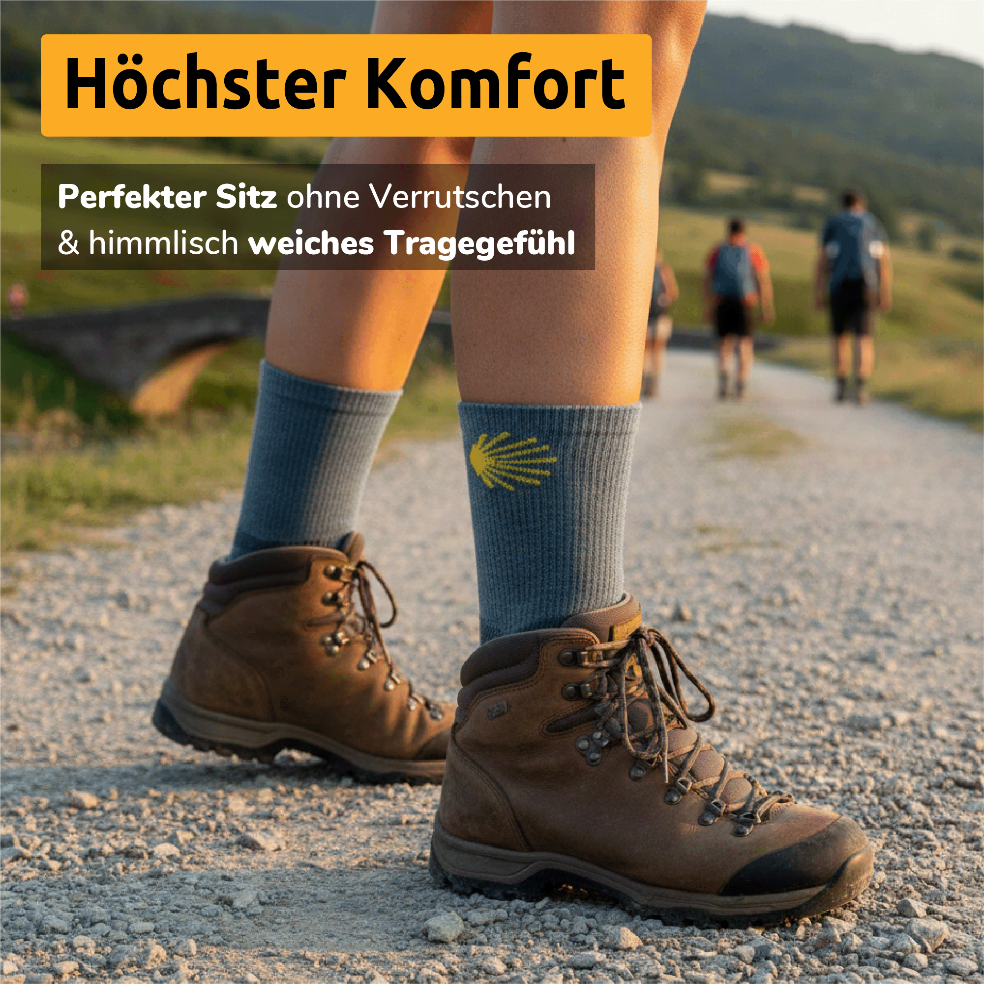 STRIDE crew (wadenhoch), Pilgersocke