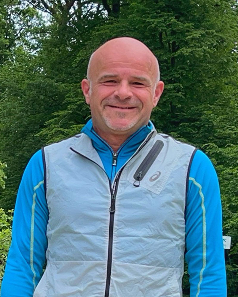 Profilfoto von Markenbotschafter Frank Bauknecht im Laufdress