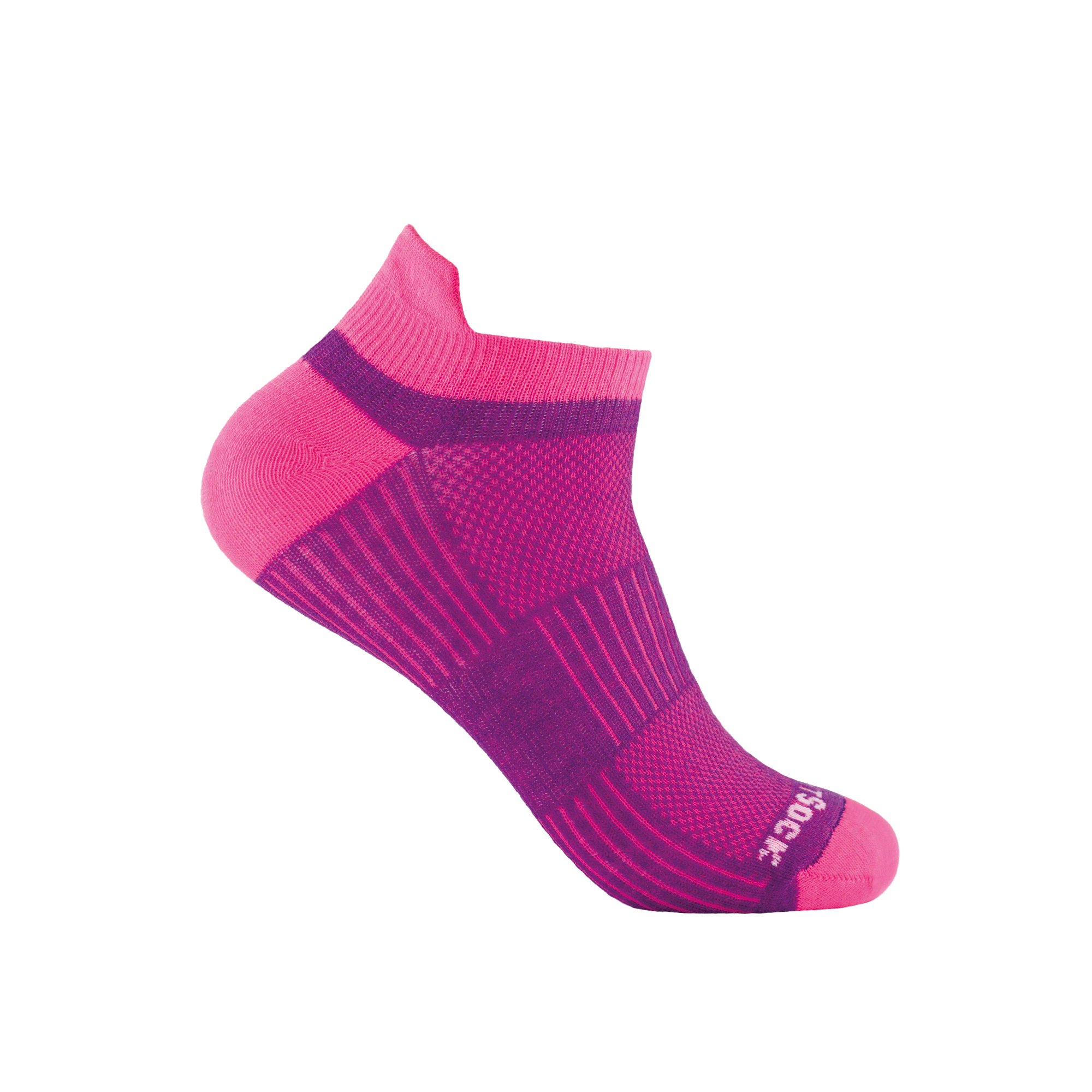 plum-pink #farbe_plum-pink  | WRIGHTSOCK doppellagige Anti-Blasen-Socken - Coolmesh II Low Tab Sneakersocken - plum-pink