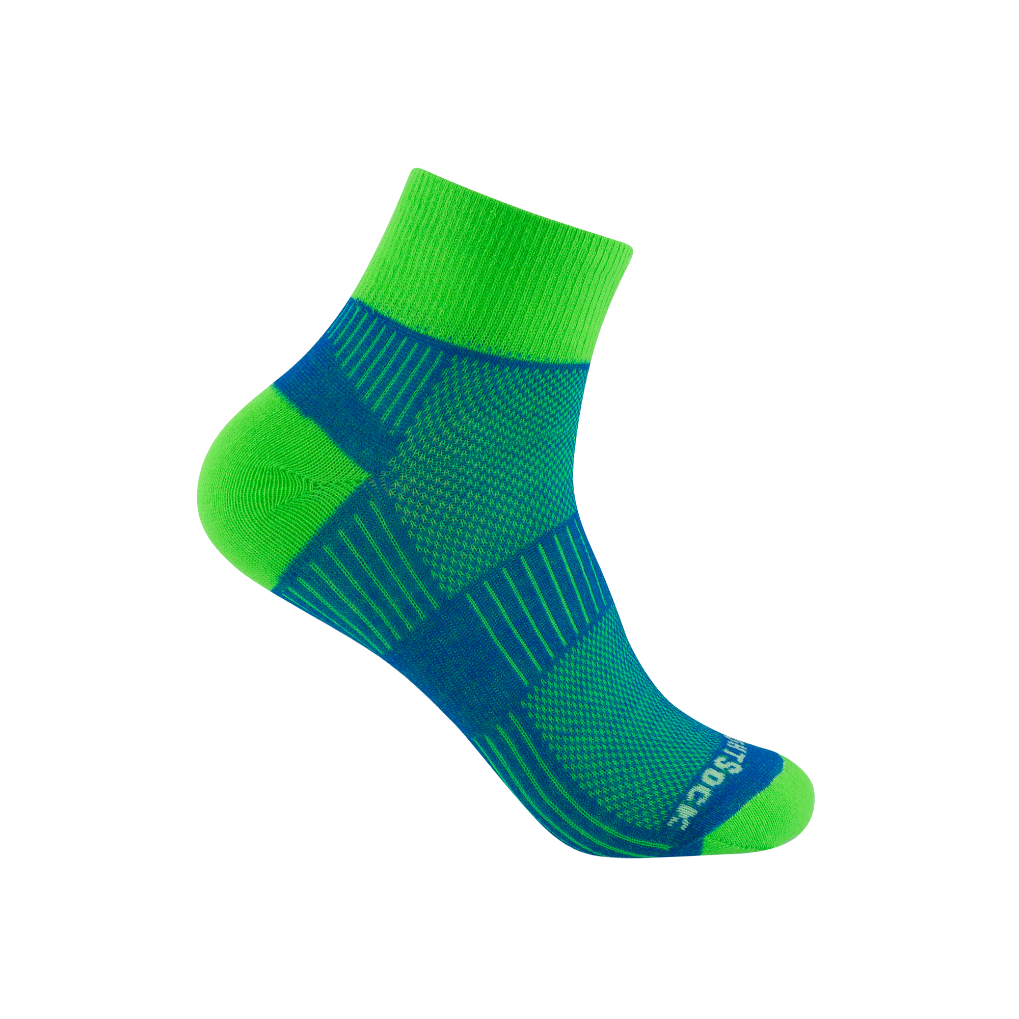 #farbe_blue-green | WRIGHTSOCK doppellagige Anti-Blasen-Socken - COOLMESH II Quarter - blue-green