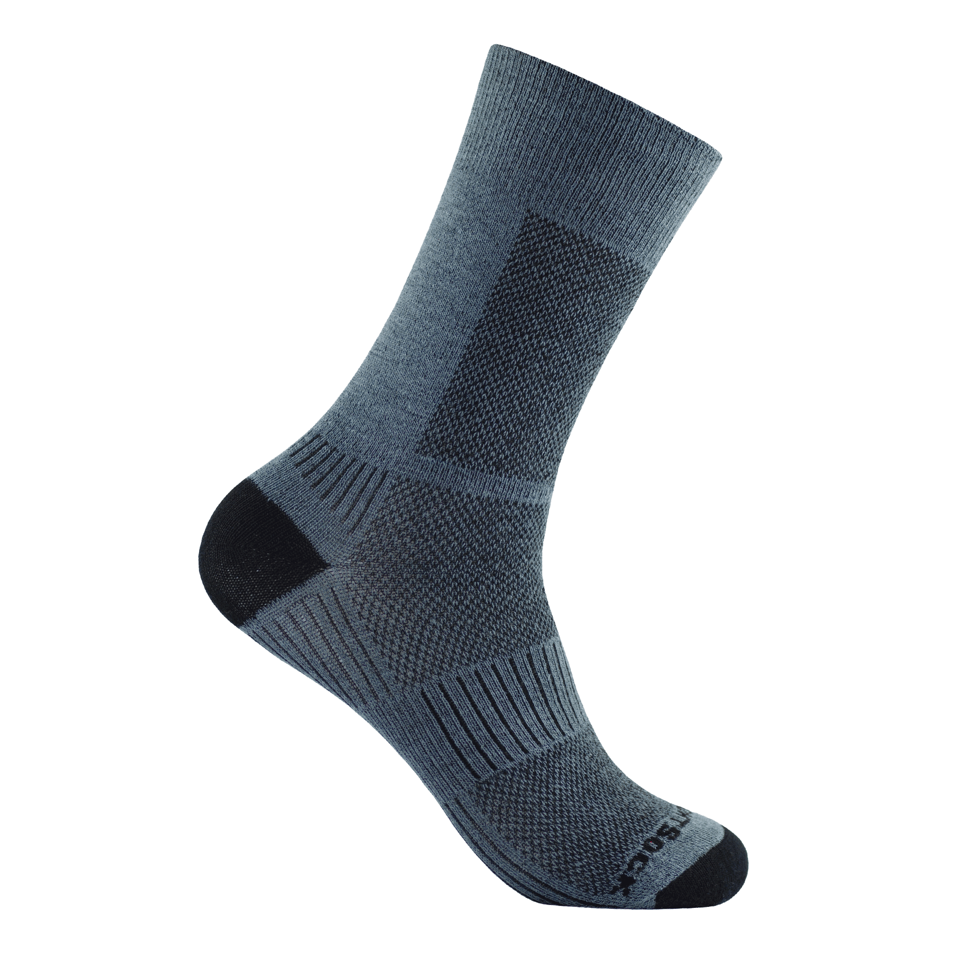#farbe_grey | WRIGHTSOCK doppellagige Anti-Blasen-Socken - Coolmesh II Crew Wandersocken - grey
