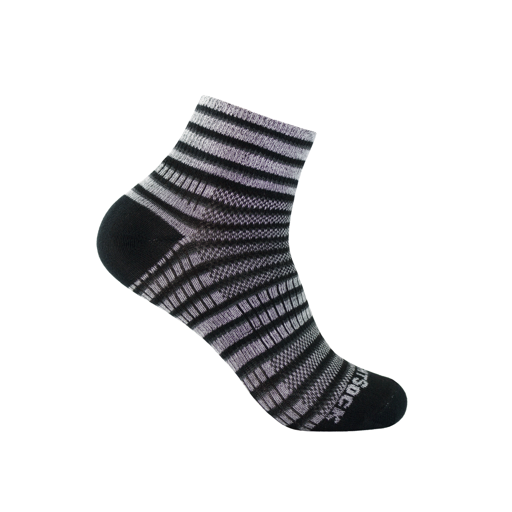 #farbe_black-white-grey | WRIGHTSOCK doppellagige Anti-Blasen-Socken - COOLMESH II Quarter - black-white