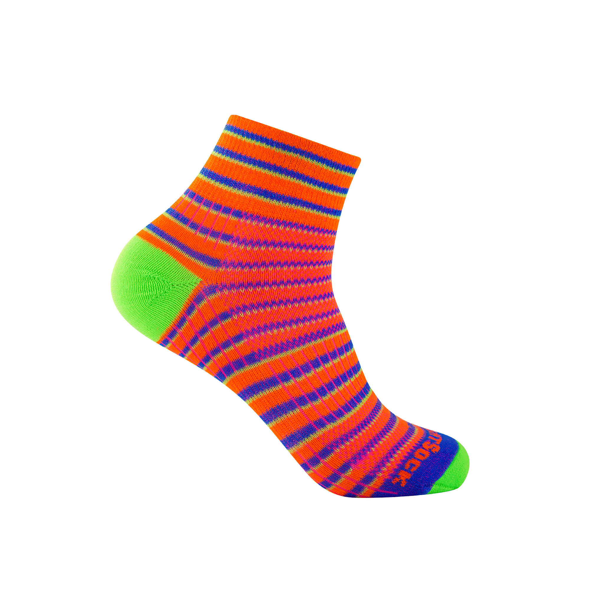 #farbe_orange-blue-green | WRIGHTSOCK doppellagige Anti-Blasen-Socken - COOLMESH II Quarter - orange blue green
