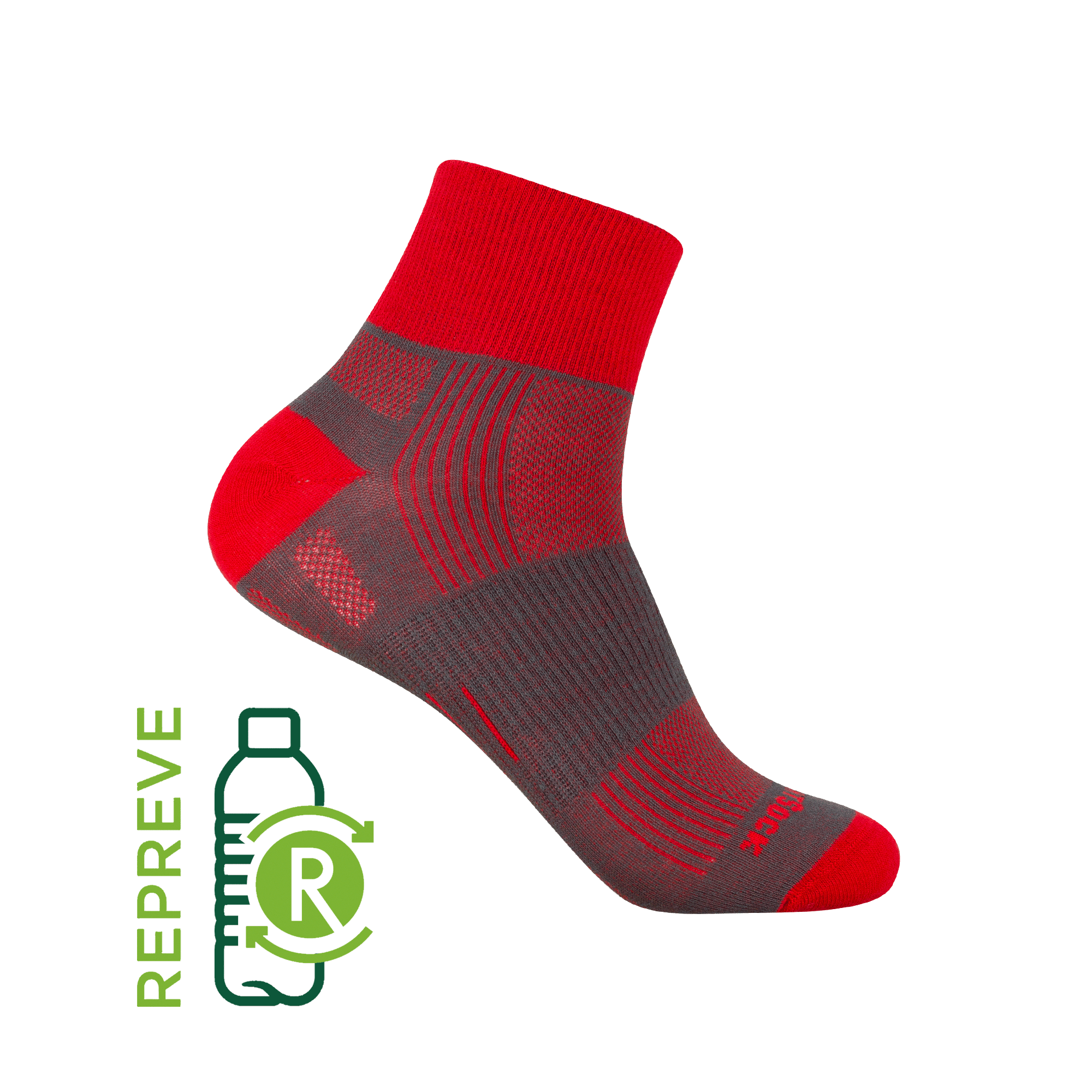 #farbe_grey-red  | WRIGHTSOCK doppellagige Anti-Blasen-Socken - ECO EXPLORE nachhaltige Wandersocken - red