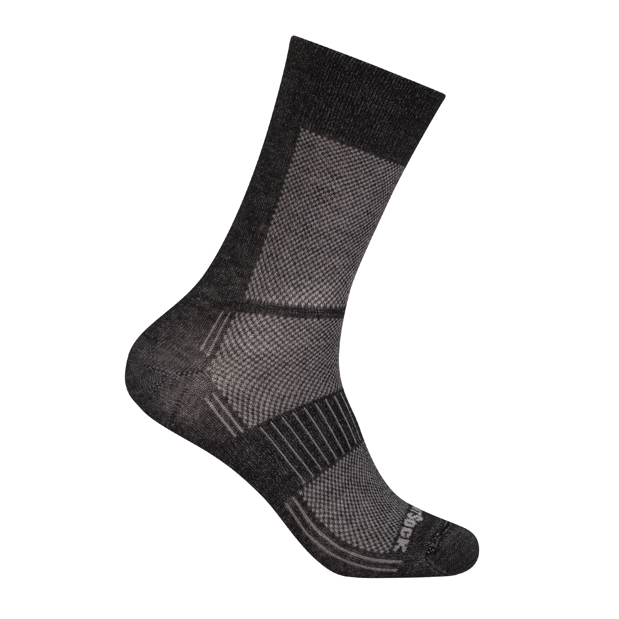 #farbe_black-marl  | WRIGHTSOCK doppellagige Anti-Blasen-Socken - Coolmesh II Crew Wandersocken - black marl